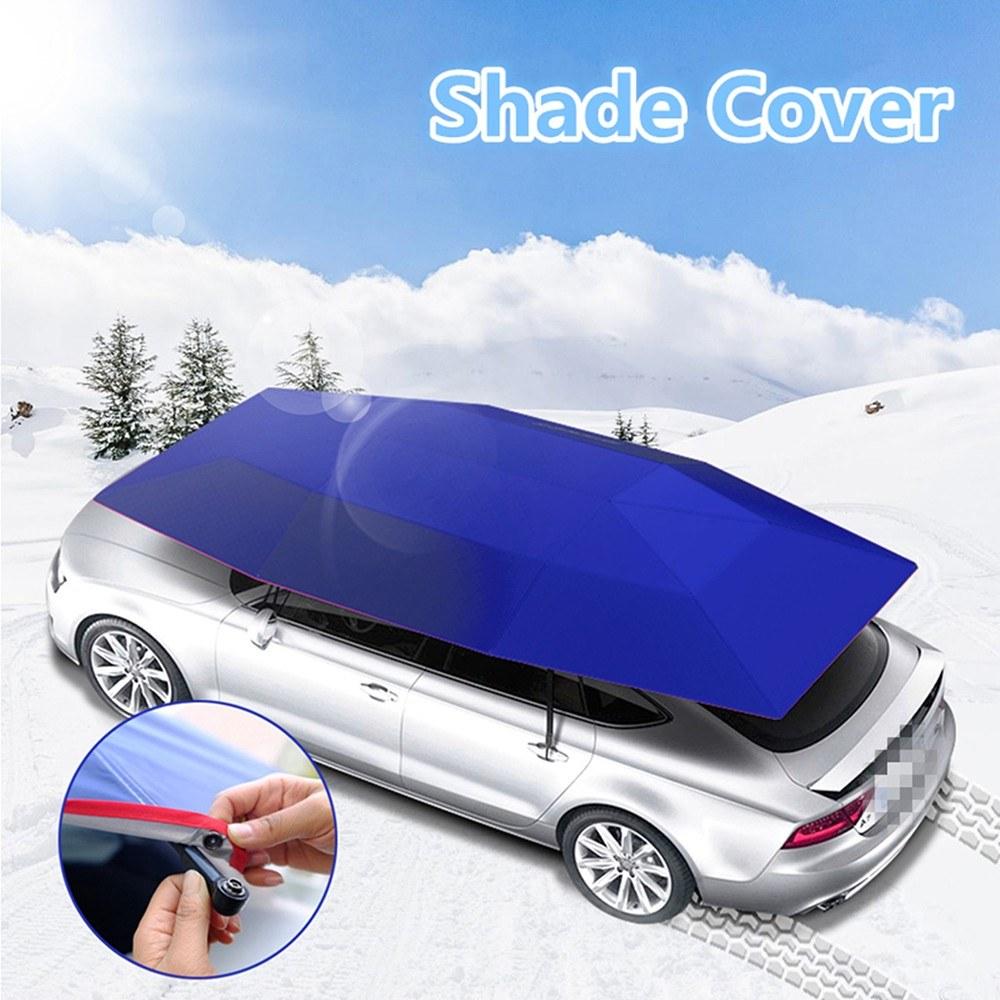 Car Umbrella Sunshade Cover Tent Oxford Cloth 4 * 2.1M Universal Silvery UV Protection