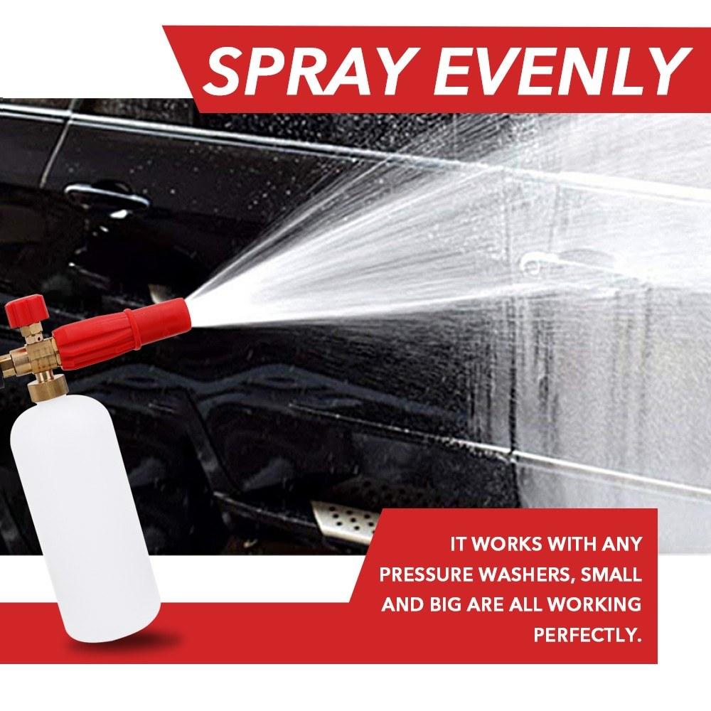 Washer Snow Car Wash Cleaning Detergent Bottle Lance Fit Soap Sprayer Foam Cup For Karcher 1L Pressure