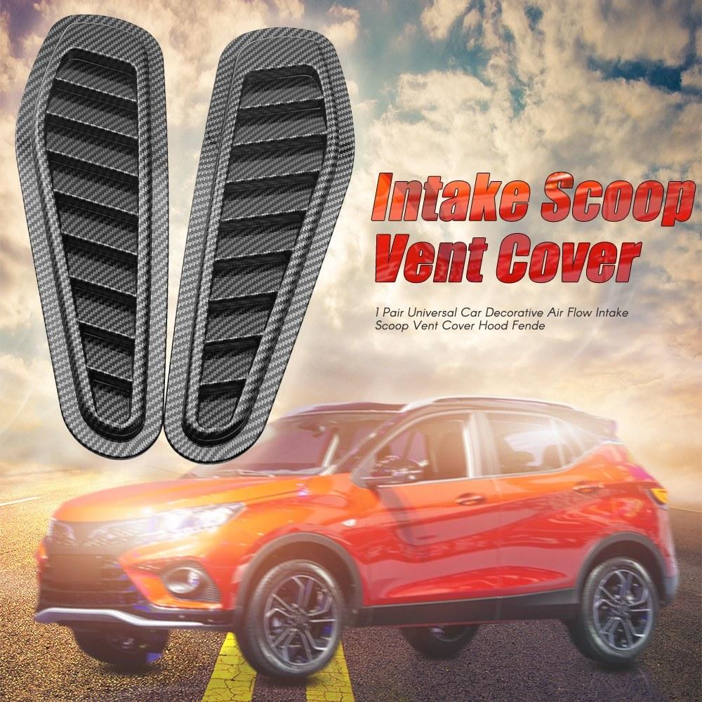 Universal Car Decorative Air Flow Intake Scoop Vent Cover Hood Fender 1 Pair