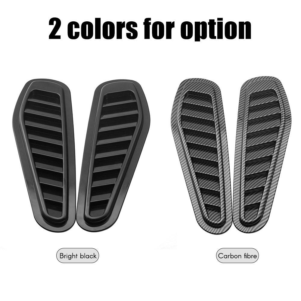 Universal Car Decorative Air Flow Intake Scoop Vent Cover Hood Fender 1 Pair