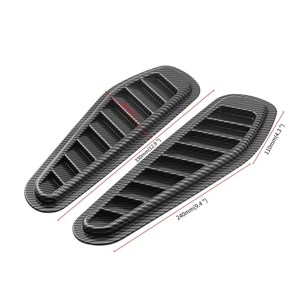 Universal Car Decorative Air Flow Intake Scoop Vent Cover Hood Fender 1 Pair