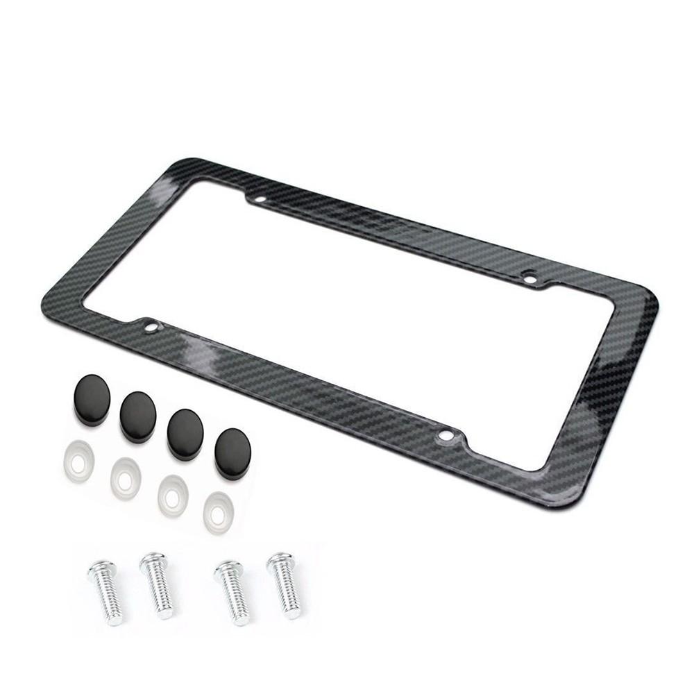 Auto License Plate Number Car Shield Kit Clear Tinted Acrylic Cover Frame Screw