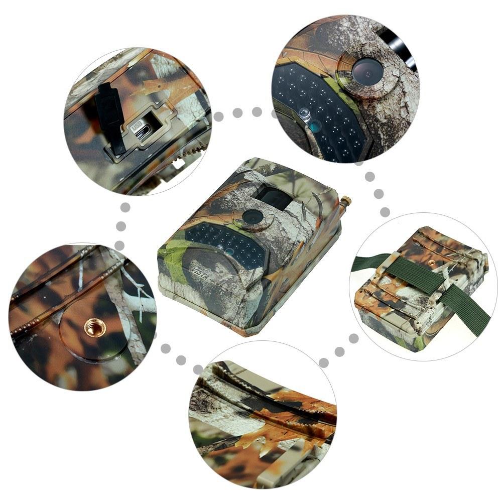 1080P Angle Trail Camera 120 Degree Infrared LED Hunting IP56 Waterproof