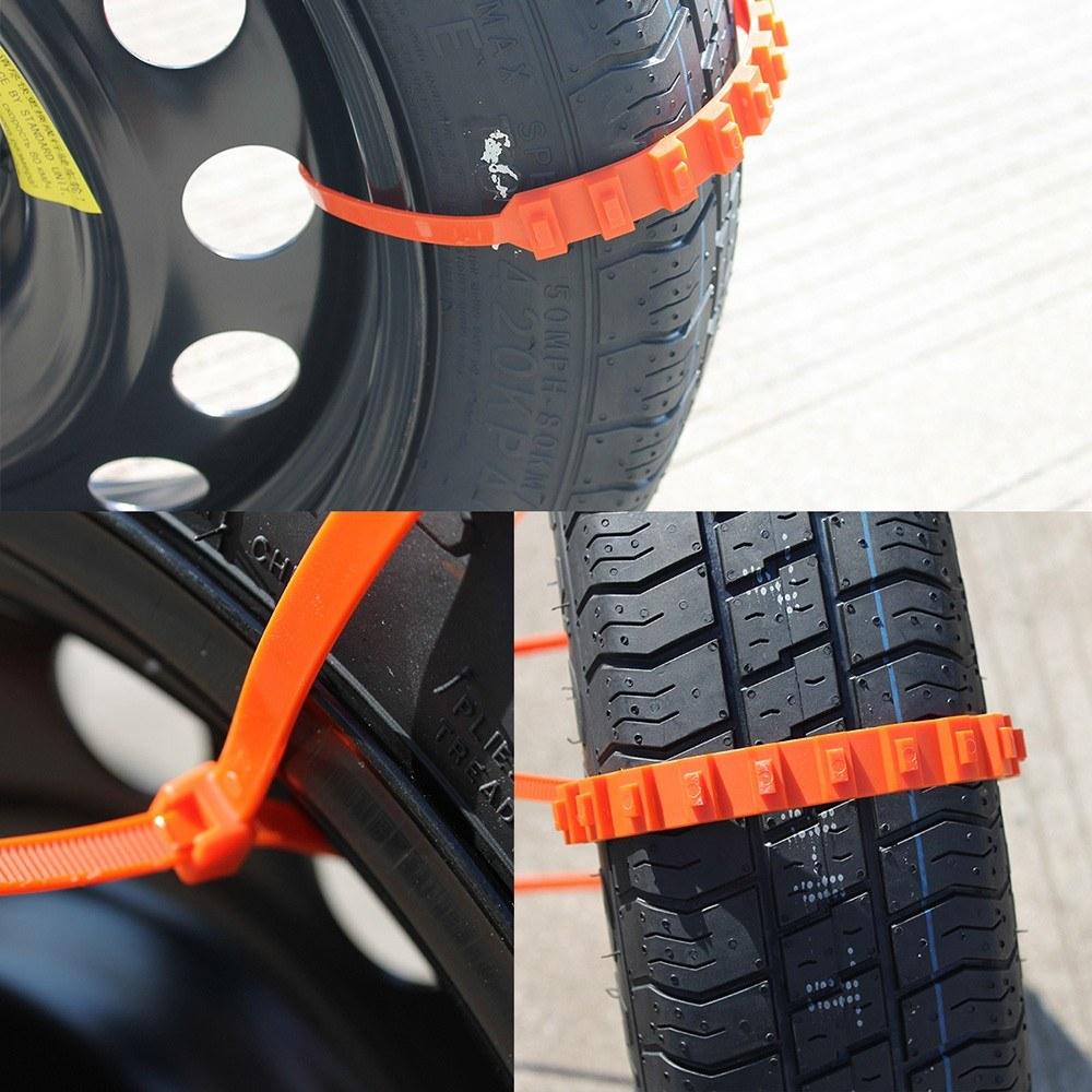 Car Tire Anti-skid Strap Non-slip Zip Grip Strip Adding Traction Snow Ice Mud Prevention