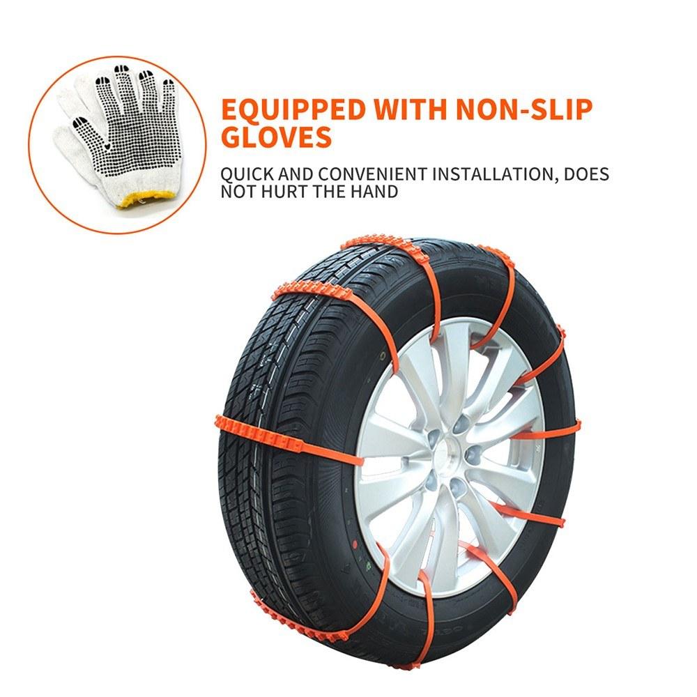 Car Tire Anti-skid Strap Non-slip Zip Grip Strip Adding Traction Snow Ice Mud Prevention