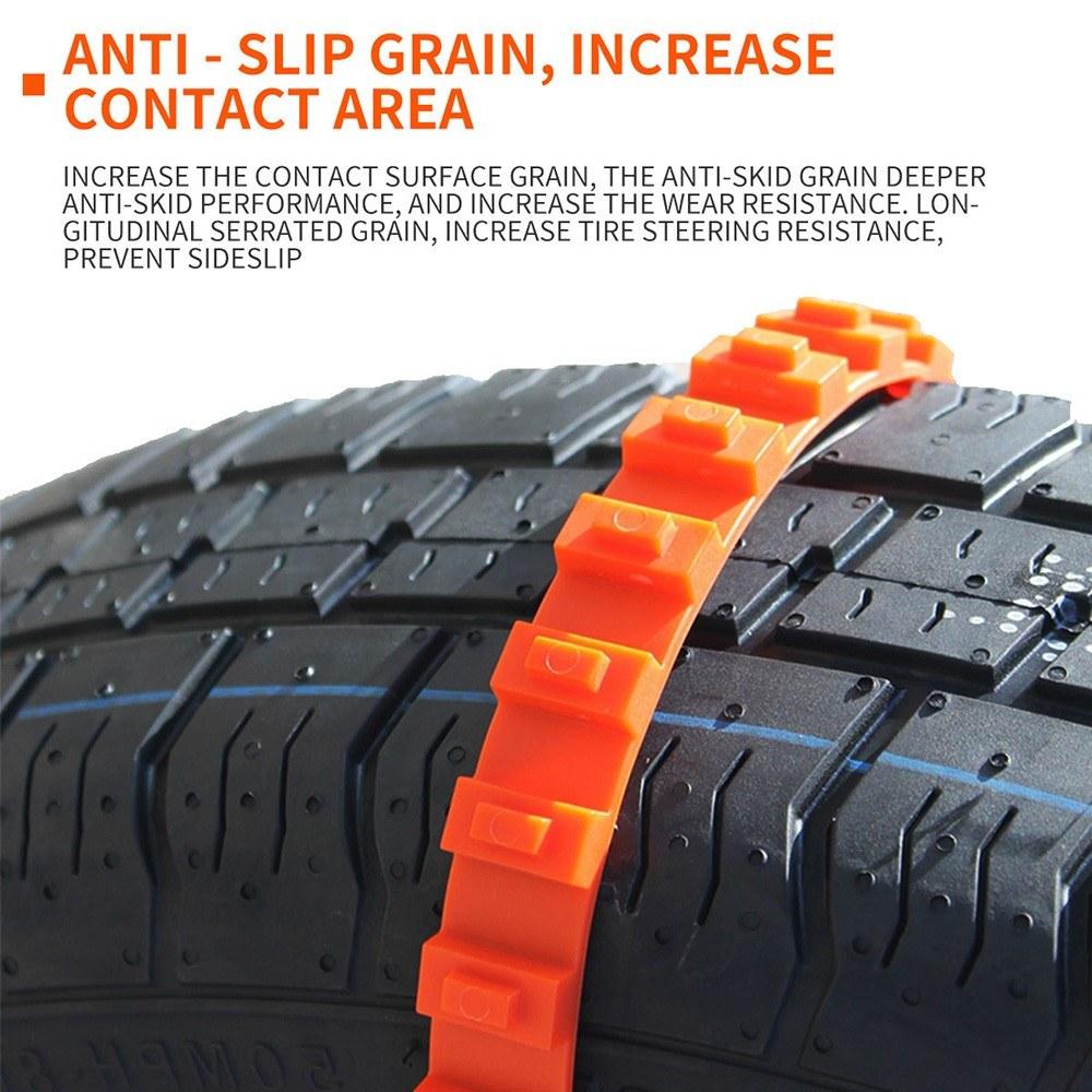 Car Tire Anti-skid Strap Non-slip Zip Grip Strip Adding Traction Snow Ice Mud Prevention