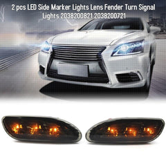 LED Side Marker Lights Lens Fender Turn Signal Light Lamp for Mercedes-Benz W203 2001-2007 2038200821