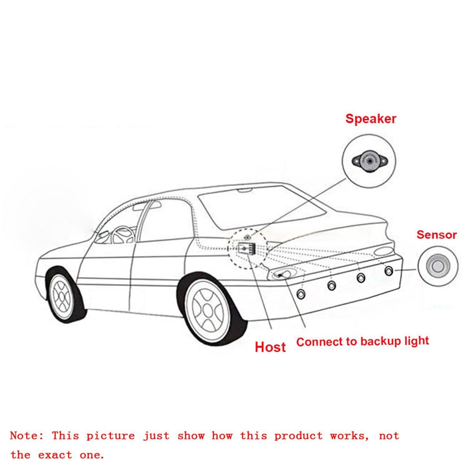 Universal 12V Car Parking Radar Led Display for Van SUV