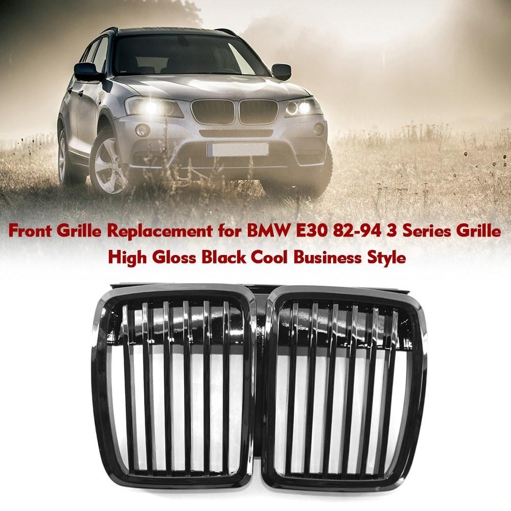 Front Grille Replacement for BMW E30 82-94 3 Series High Gloss Black Cool Bussiness Style