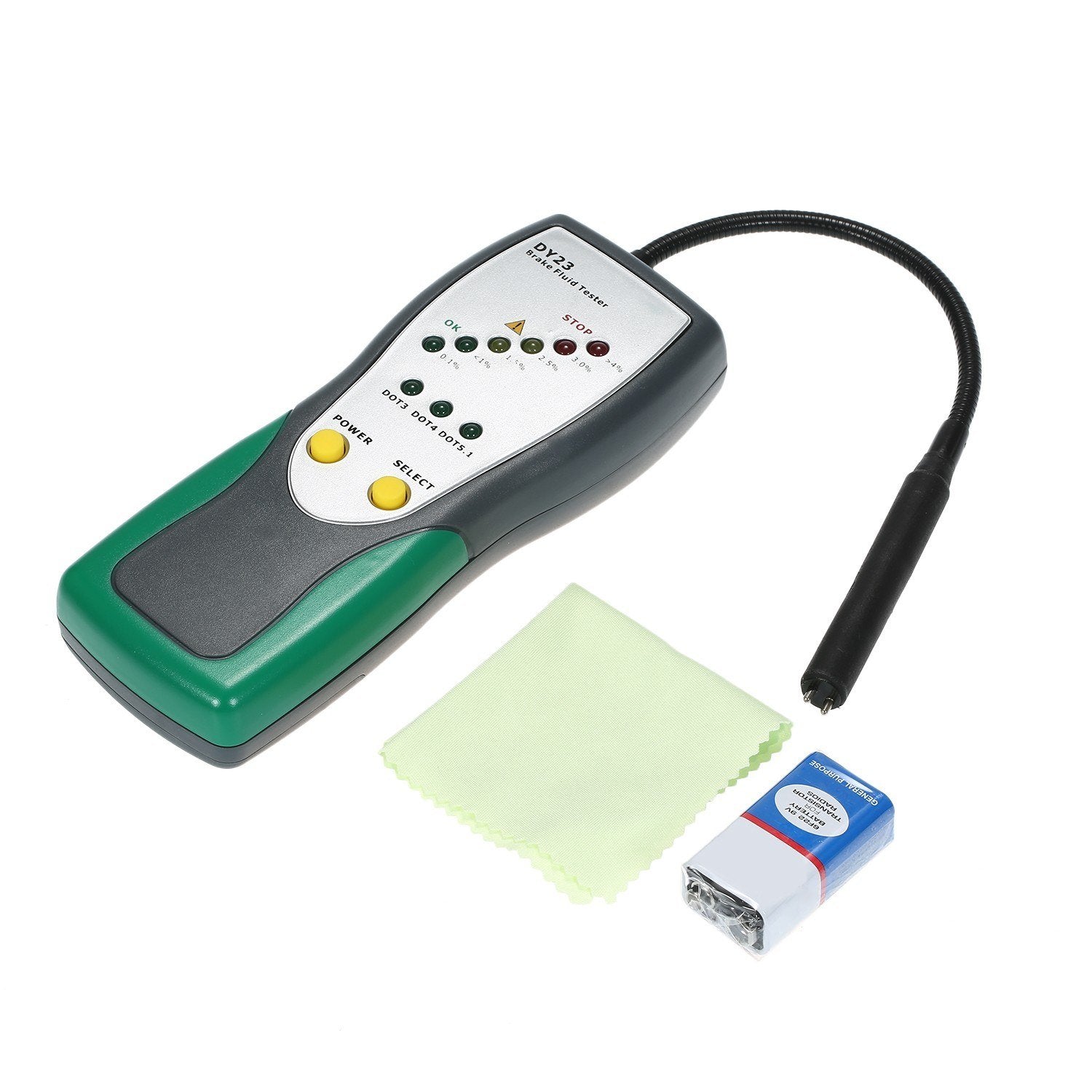 Automotive Brake Fluid Tester Digital Inspection with High-Precision Probe LED Indicator Display