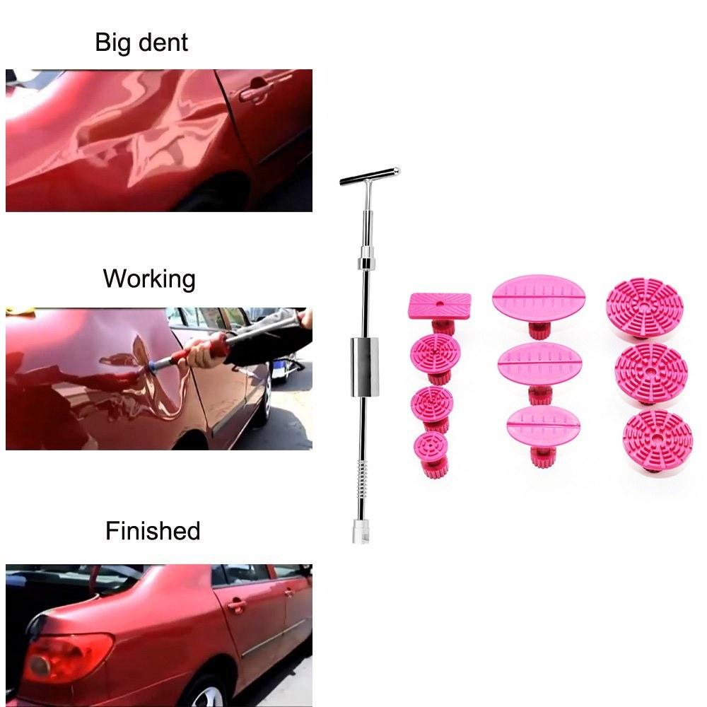 Paintless Dent Repair Puller Kit with 10pcs Removal Pulling Tabs for Auto Body Hail Damage Remover