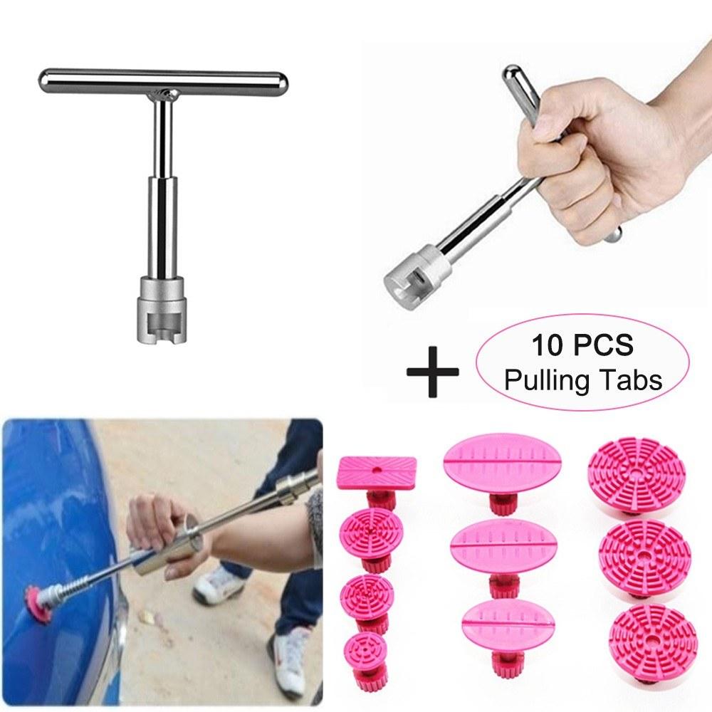 Paintless Dent Repair Puller Kit with 10pcs Removal Pulling Tabs for Auto Body Hail Damage Remover