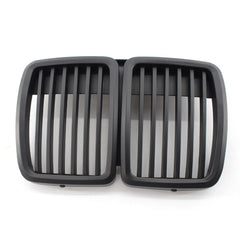 2Pcs Matte Black Front Bumper Hood Kidney Grille Racing Replacement for BMW 3-Series E30 M40 1982-1994