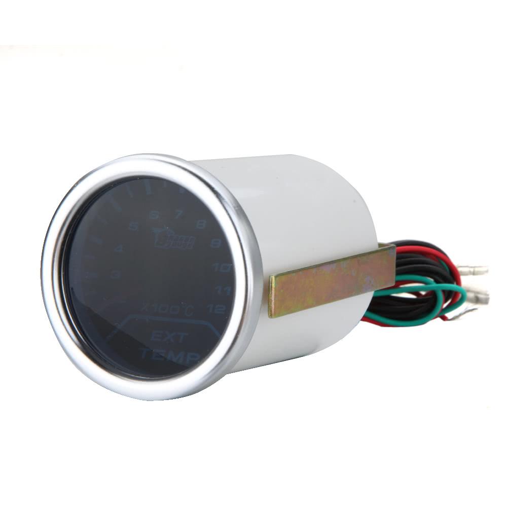 2" 52mm EGT Exhaust Gas Temp Gauge Meter White LED Car Motor Universal Smoke Lens Indicator