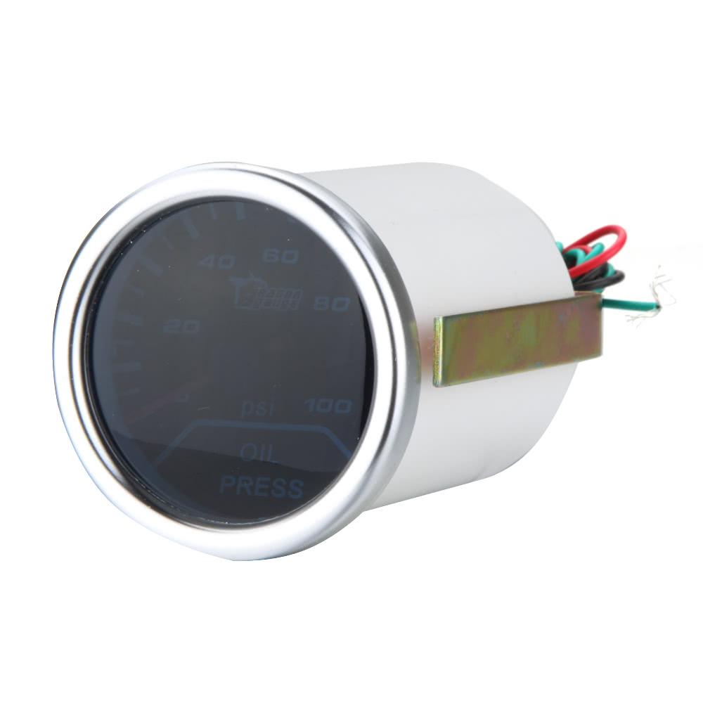 2" 52mm 0-100PSI Universal Car Smoke Lens Pointer Oil Pressure Gauge Styling Auto Meter Instrument