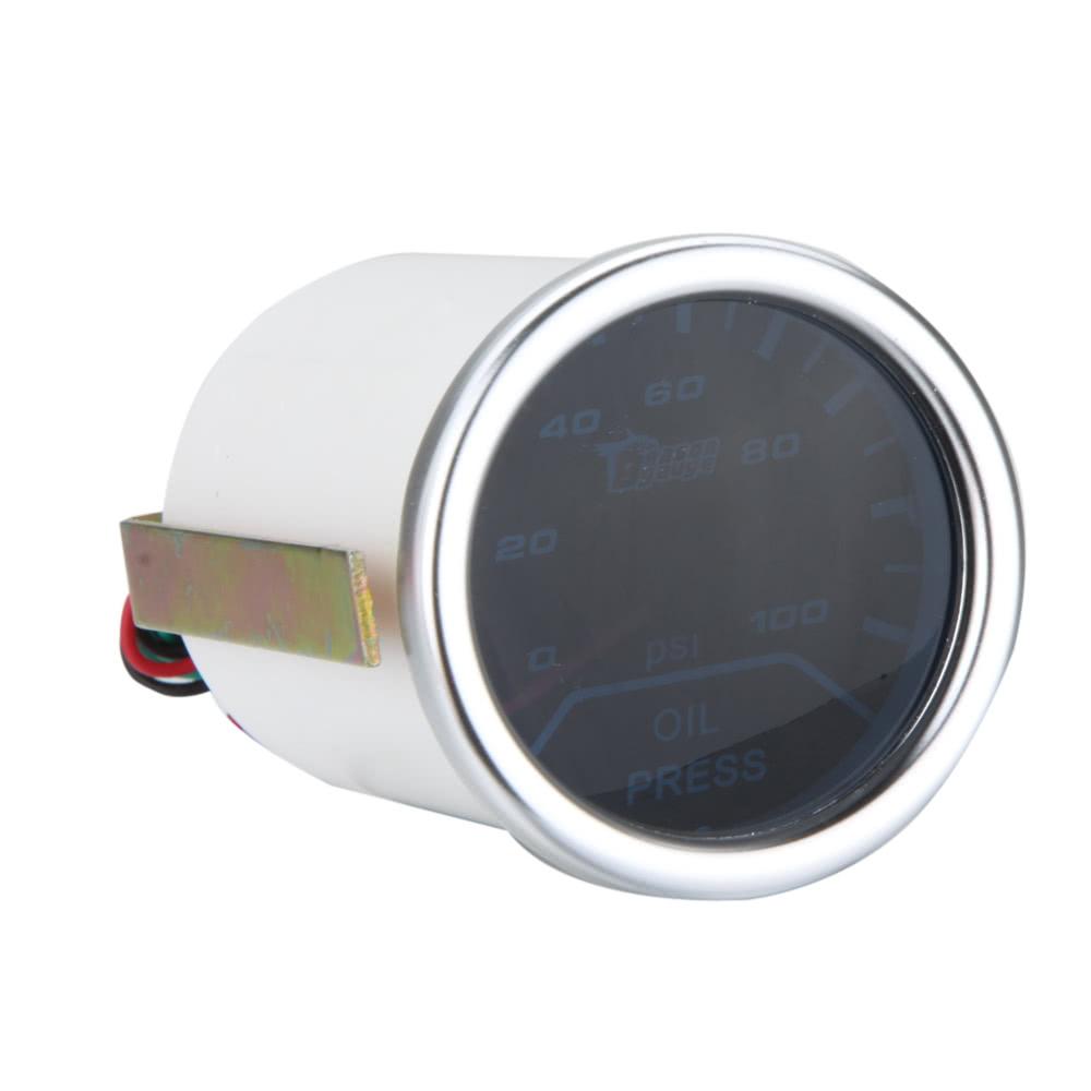 2" 52mm 0-100PSI Universal Car Smoke Lens Pointer Oil Pressure Gauge Styling Auto Meter Instrument