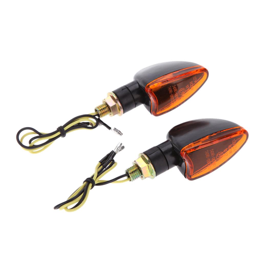 4pcs 12V Motorcycle Bike Bulb Amber Front & Back Turn Signal Indicator Light