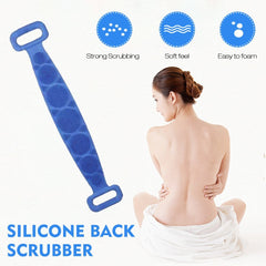 Silicone Back Scrubber, Bath Shower Silicone Body Massage Brush