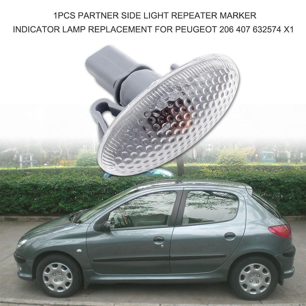 Partner Side Light Repeater Marker Indicator Lamp Replacement for Peugeot 206 407 1PCS