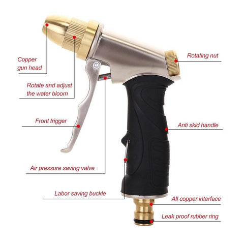 High Pressure Pure Copper Gun Car Washing Water Cleaning Tool