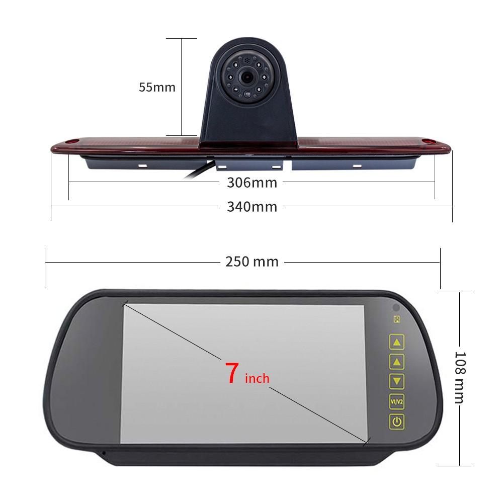 7in Brake Light Backup Camera for Mercedes-Benz Sprinter/VW Crafter Vans LED Parking