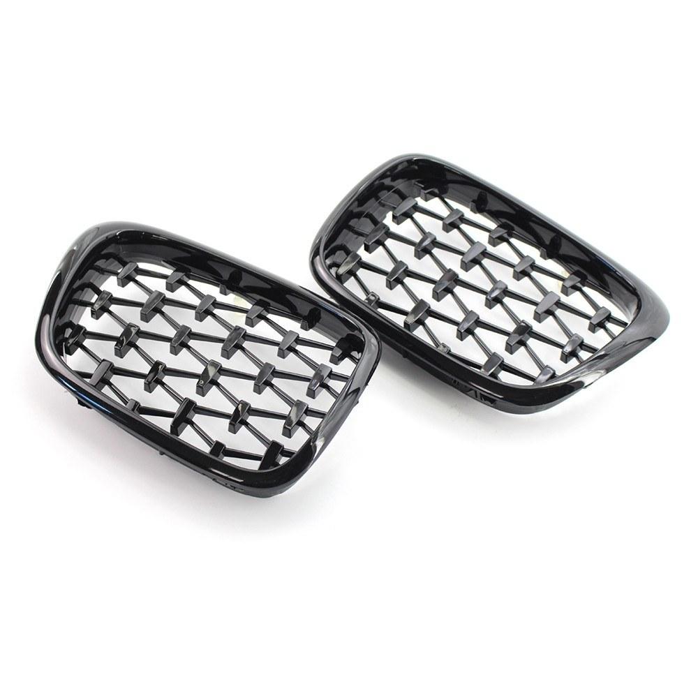Replacement for 97-03 BMW E39 525i 528i 530i 540i M5 Front Bumper Kidney Grille Glossy Black
