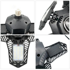 150W Deformable LED Garage Lights, 6000-6500K Super Bright for Garages, Workshop, Workbench, Barn, Warehouse