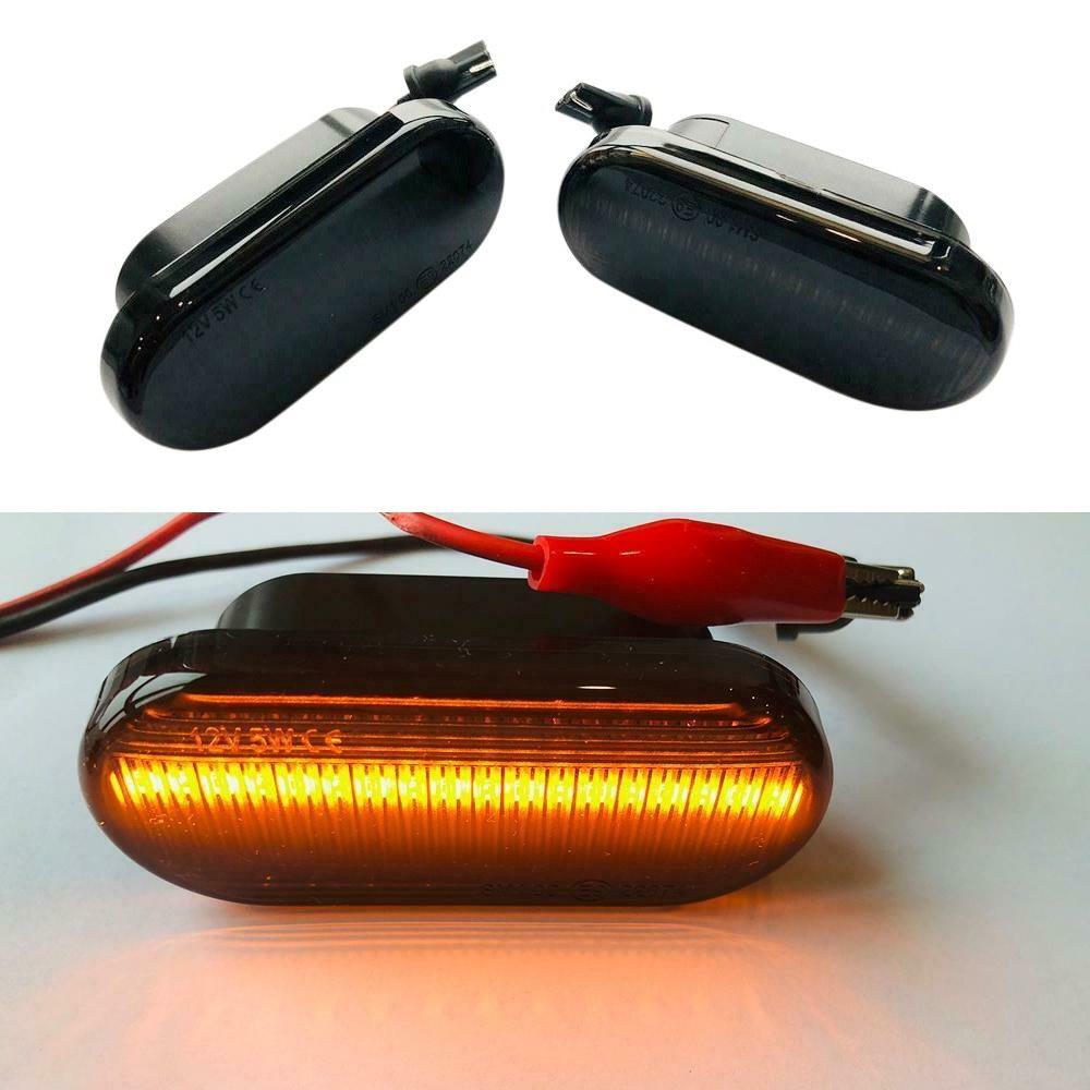 Dynamic LED Side Indicator Black Smoke Turn Signal Replcement for FORD/SEAT/SKODA/VW/LUXFACTORY