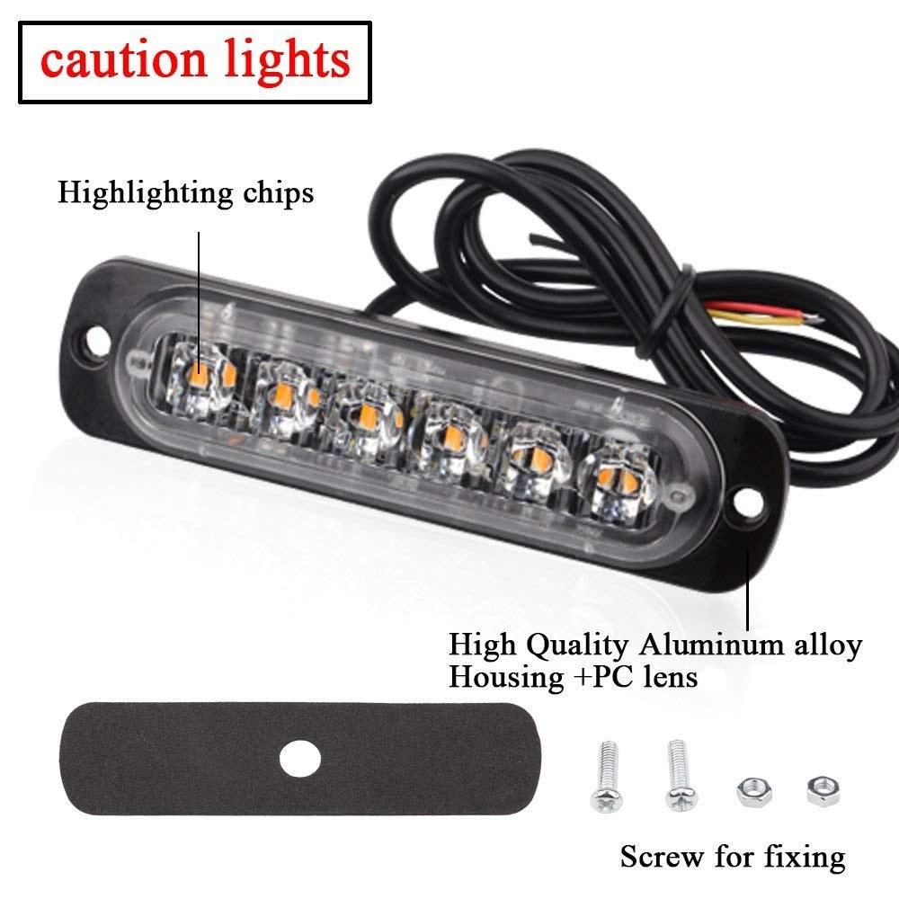 Emergency Warning Lights for Vehicles Trucks Beacon Hazard Flash Strobe Light Pack4