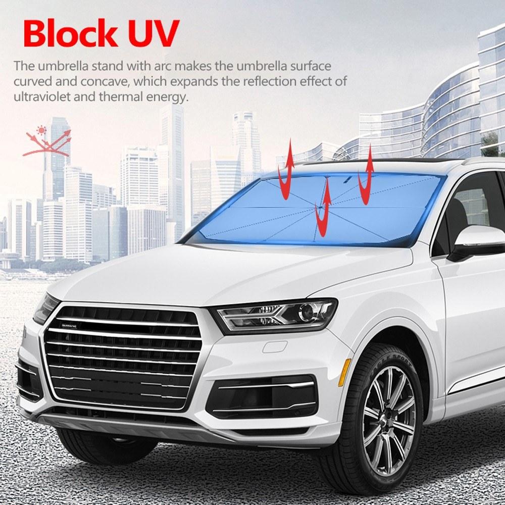 Car Vehicle Sunshade Outdoor Auto Umbrella-type Sunproof Foldable Summer Cover Accessories
