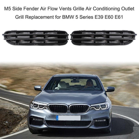 M5 Side Fender Air Flow Vents Grille Conditioning Outlet Grill Replacement for BMW 5 Series E39 E60 E61