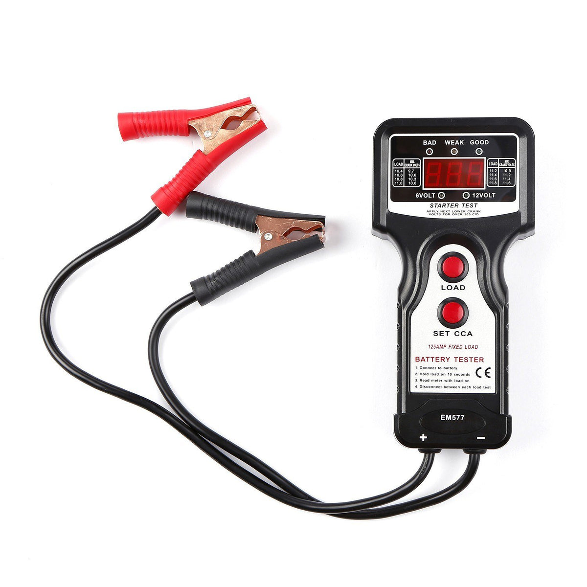 Automotive Digital Battery Tester Load Checker Charging Voltage Test Tool Car Universal Fault Diagnosis