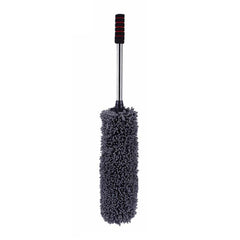 Microfibre Wheel Brush Dust-cleaning Large Grey Round Telescopic Rod 360 Degree