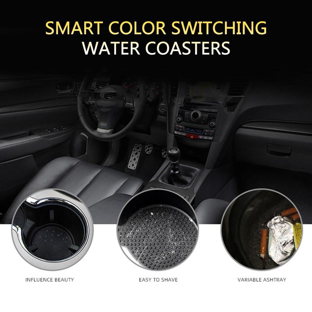 Auto Lighting Light-Emitting Diode Cup Mat Anti-Slip Multicolor Remote Control Solar Energy
