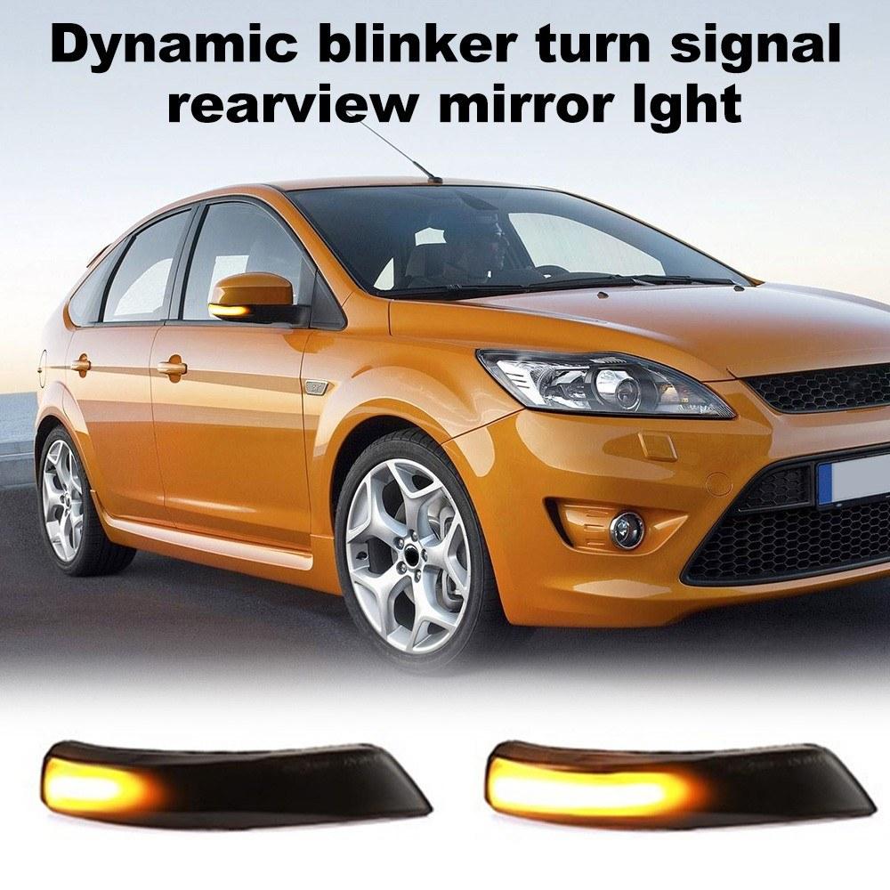 2pcs Dynamic Turn Signal Light LED Side Wing Rearview Mirror Indicator Blinker Replacement For Ford Focus MK2 MK3 Mondeo Mk4