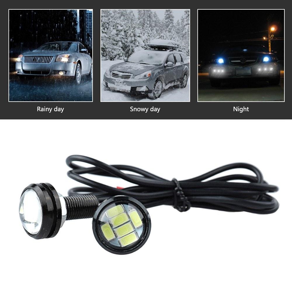 23mm Eagle Eye LED Bulb,DRL Light Ultra Thin Waterproof Turn Signal Fog Tail Pack10