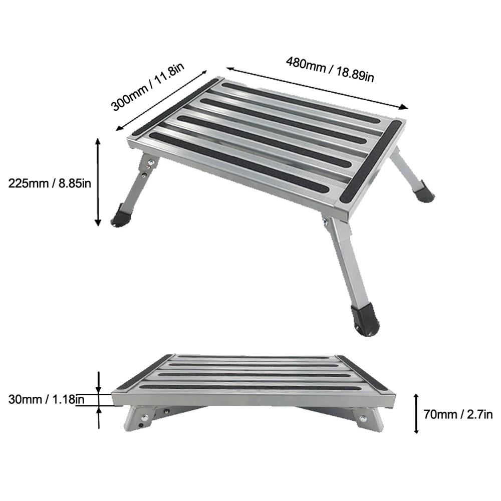 Portable Folding Platform Safety Step Aluminium Alloy Ladder Camping Accessories