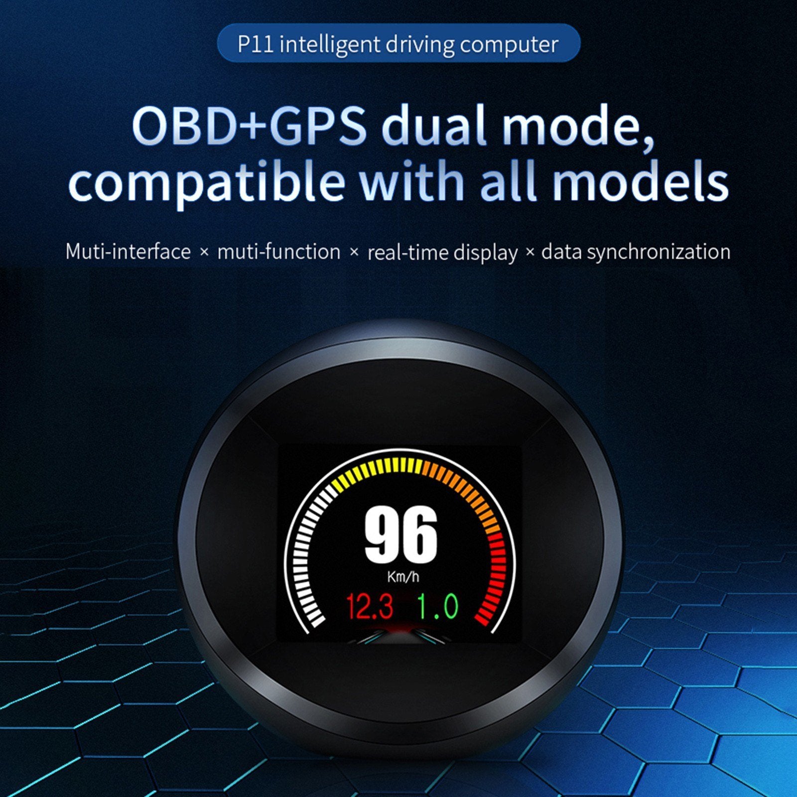 Car HUD Display OBD+GPS Head Up High Definition Safe Driving Computer Diagnostic Tool, UP