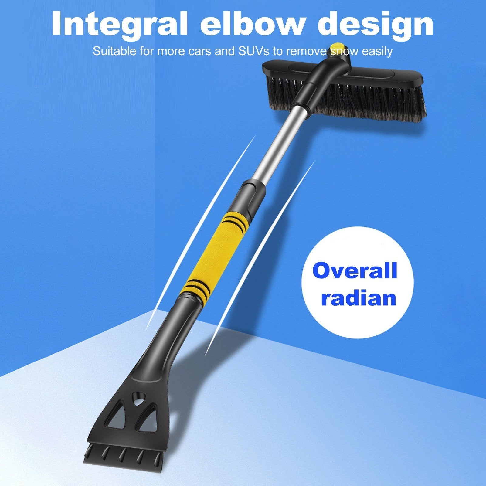 3-in-1 Car Cleaning Brush Ice Scraper Detachable Snow Shovel Dust Remove