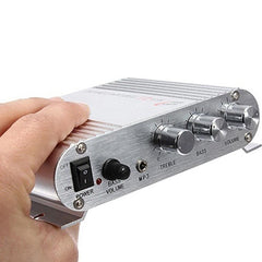 Mini Car 3 Channel Speaker Amplifier Stereo Mega Bass Connect with Phone PC DVD Player MP3 MP4