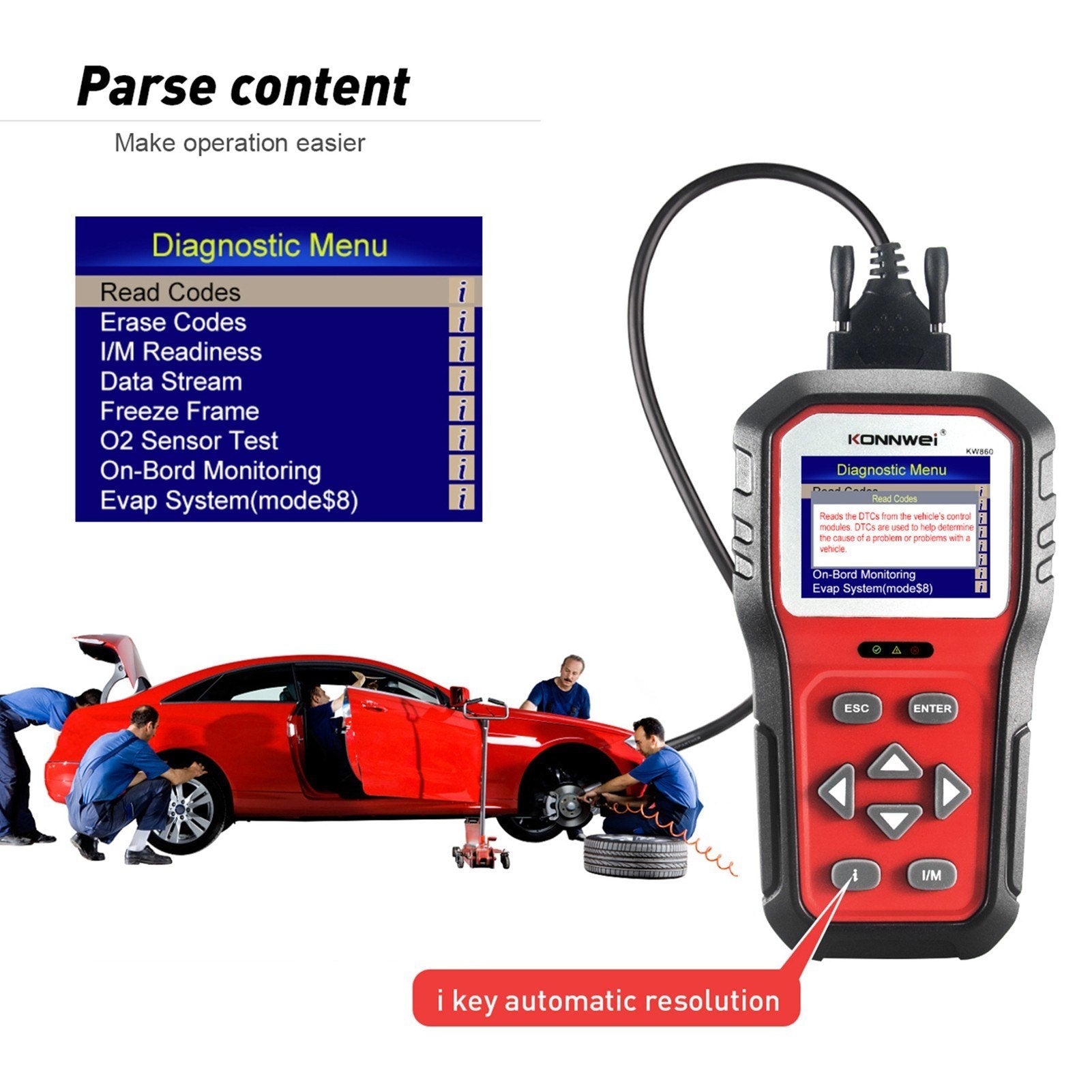 Universal OBDⅡ Scanner Automotive Diagnostic Tool Car Engine Fault Reader