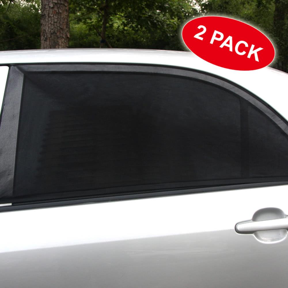 2PCS Adjustable Car Window Sun Shades UV Protection Shield Mesh Cover Visor Sunshades