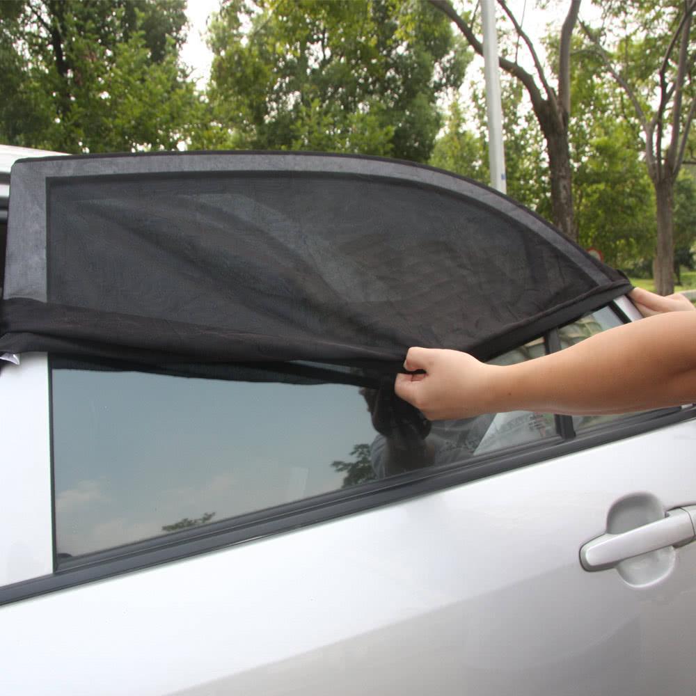 2PCS Adjustable Car Window Sun Shades UV Protection Shield Mesh Cover Visor Sunshades