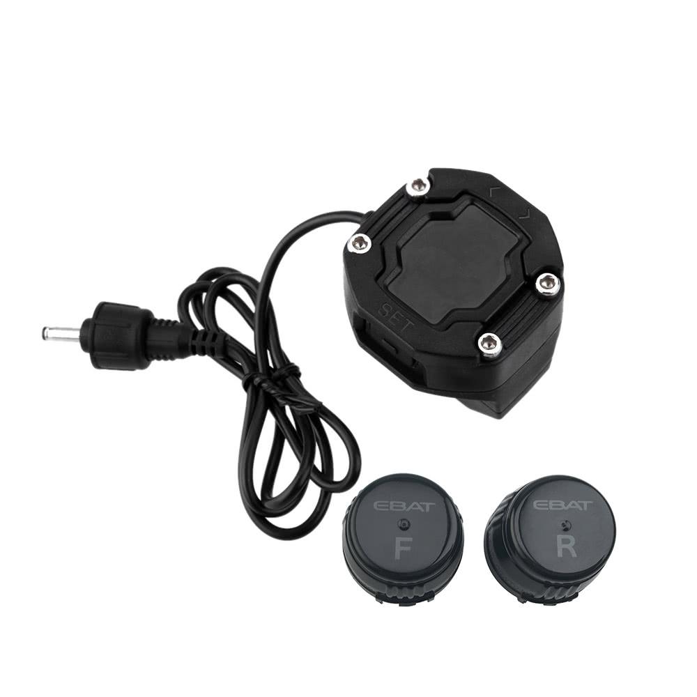 DIY TPMS for Motorcycle Tire Pressure Monitoring System with Waterproof External Sensor Wireless LCD Display