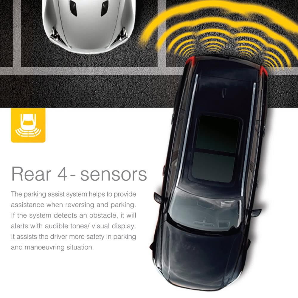 4 Sensors Parking Assist System Car Sensor Reverse Radar Alert with External Audible Buzzer Speaker