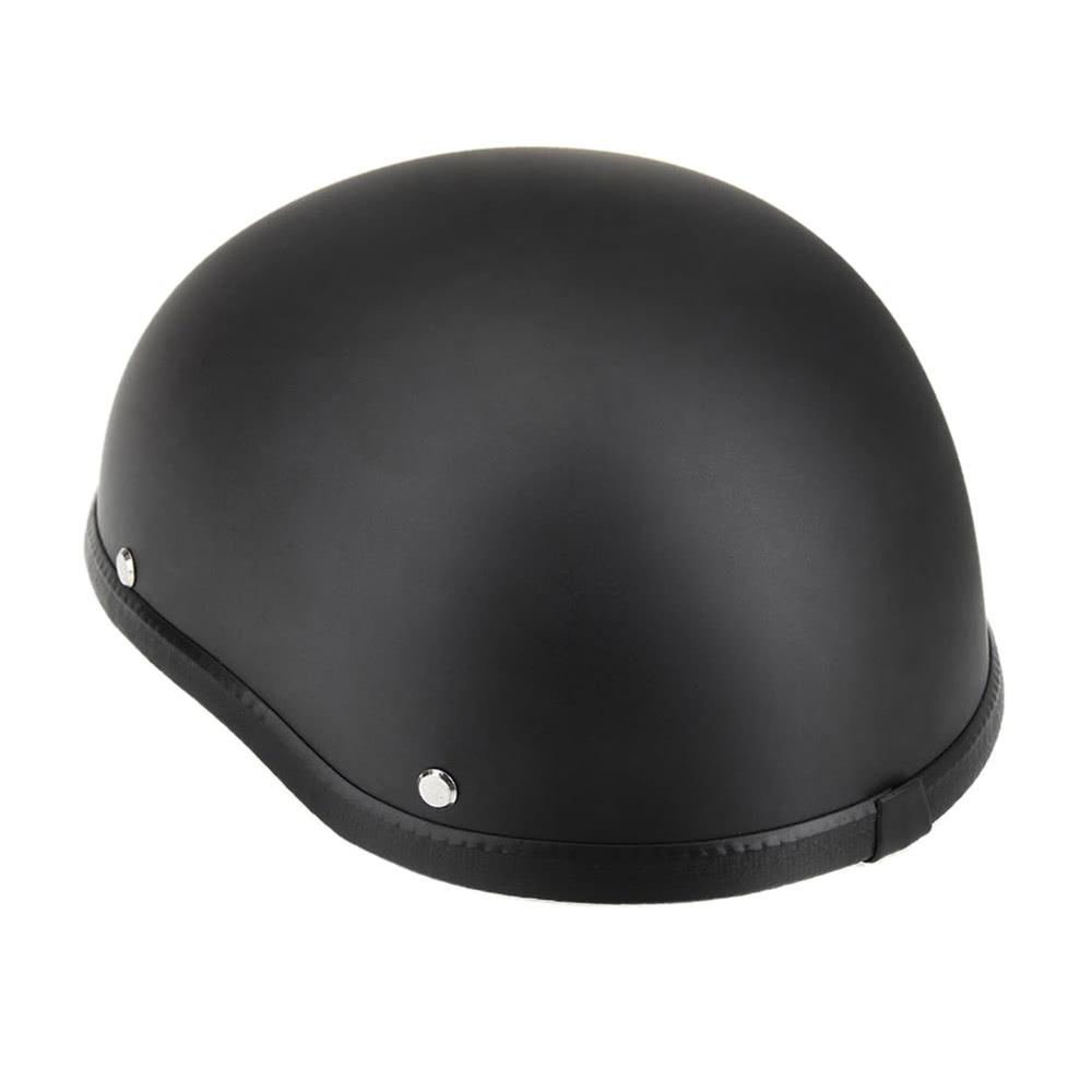 Motorcycle Half Open Face Helmet Matt Black Protection Shell for Scooter Bike