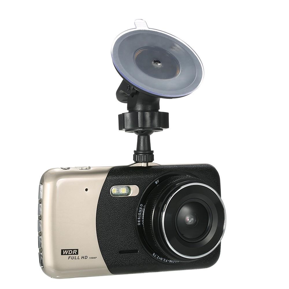 4" Dual Lens 1080P HD Car DVR Dash Cam Camera Camcorder