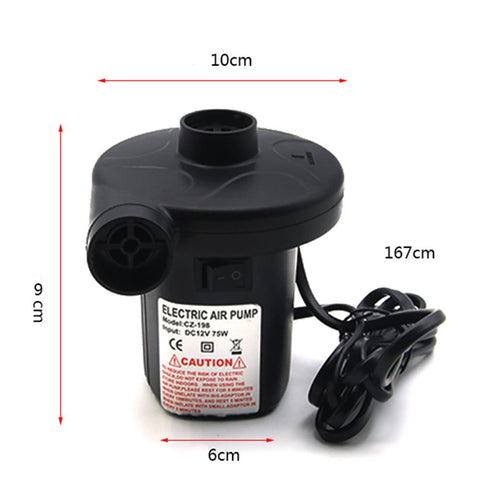Portable Air Pump 12V Electric Multifunctional for Inflatables Mattress Raft Bed