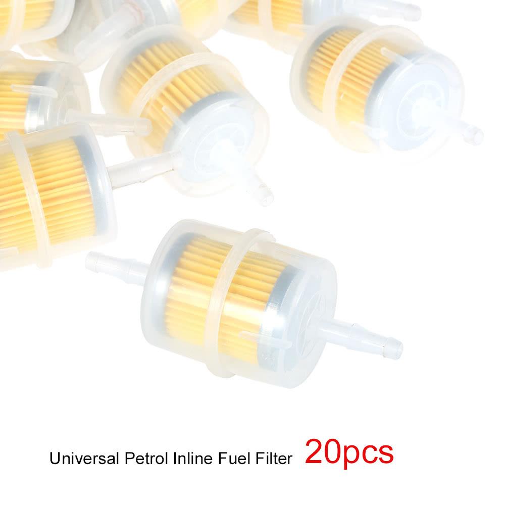20PCs Universal Petrol Inline Fuel Filter Large Car Part Fits 6mm 8mm Pipes