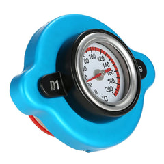 0.9 Bar Thermostatic Radiator Cap Cover with Water Temp Temperature Gauge for Truck Forklift Trailer